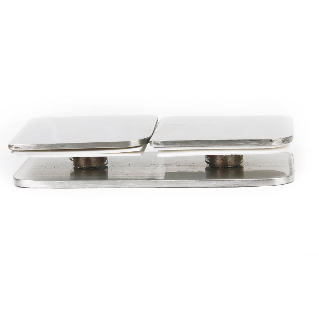 180 Degree Stainless Steel Glass Clamp for Clean Looking Fits 8-12mm Glass