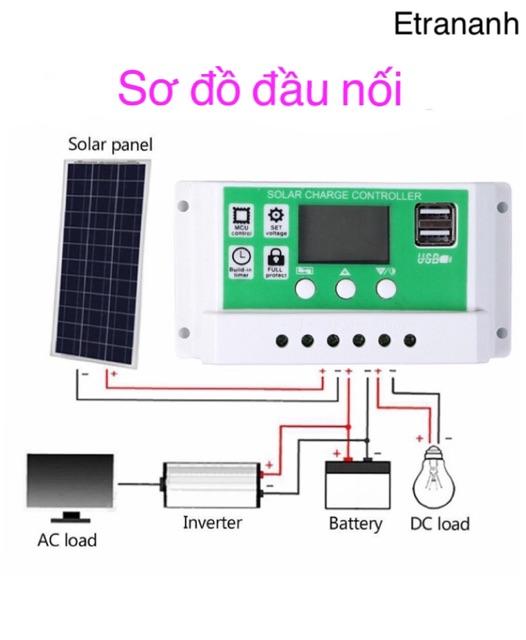 bộ điều khiển sạc năng lượng mặt trơi cho pin lithium sắt phốt phát- acquy chì