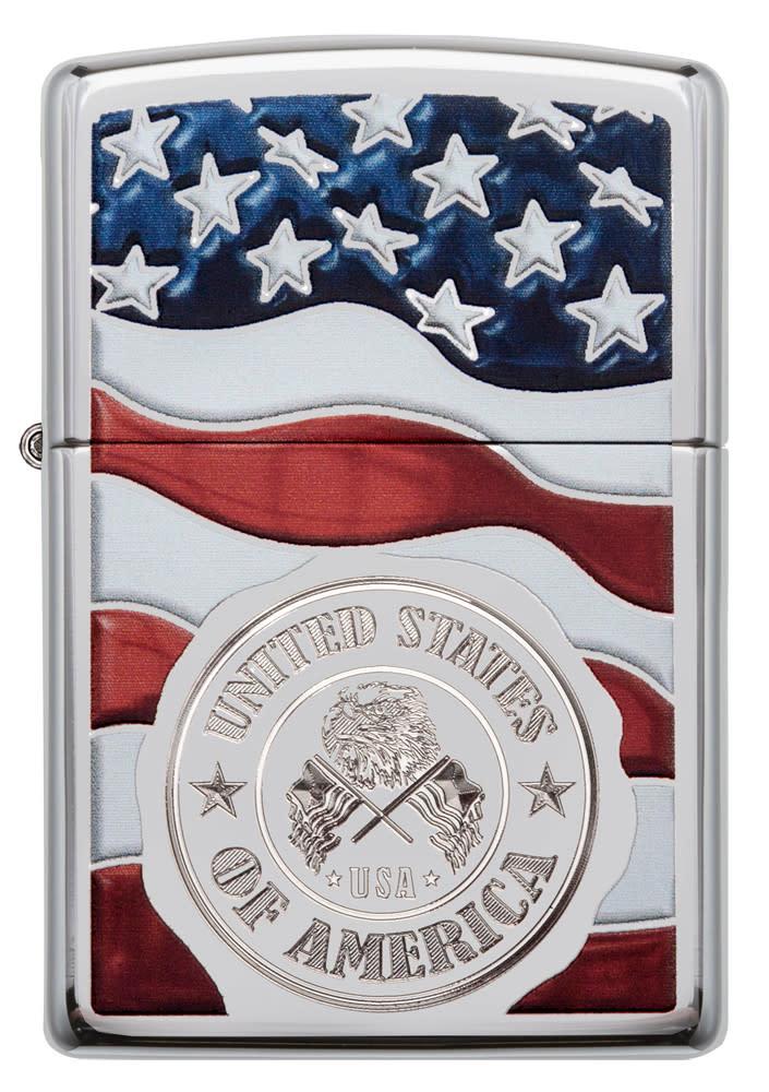 Bật Lửa Zippo American Stamp on Flag 29395