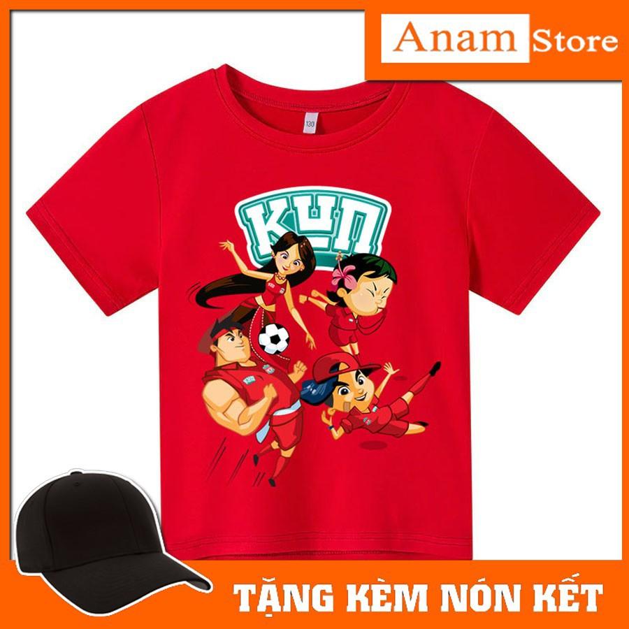 Áo thun trẻ em sữa kun 2, Tặng kèm nón kết, có size người lớn, Anam Store