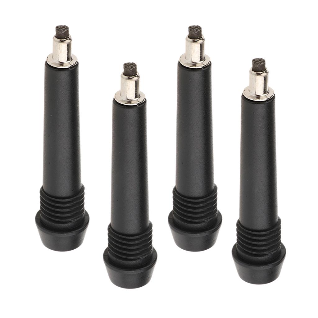 4 Pieces Portable Hiking Alpenstock Rod Tip Stick Parts for Walking Stick
