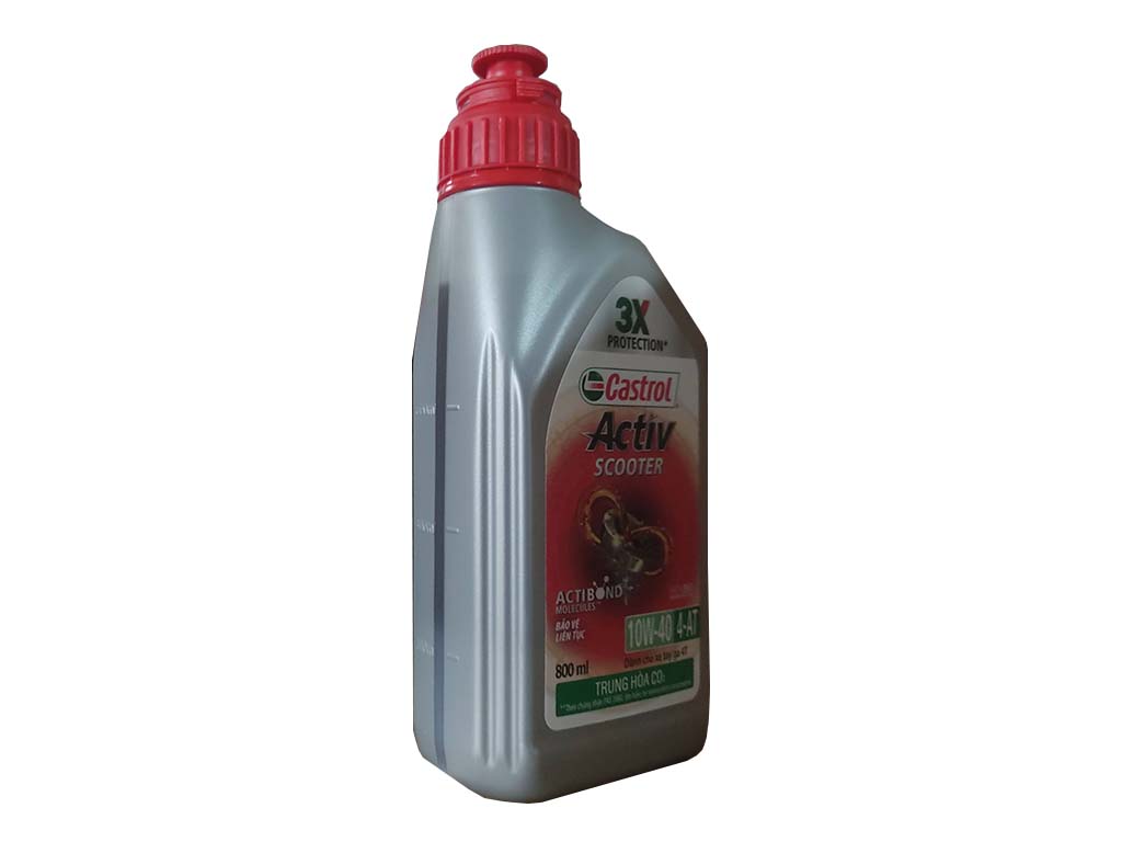 Dầu nhớt cho xe tay ga Castrol Activ Scooter, SAE 10W-40, 0.8L