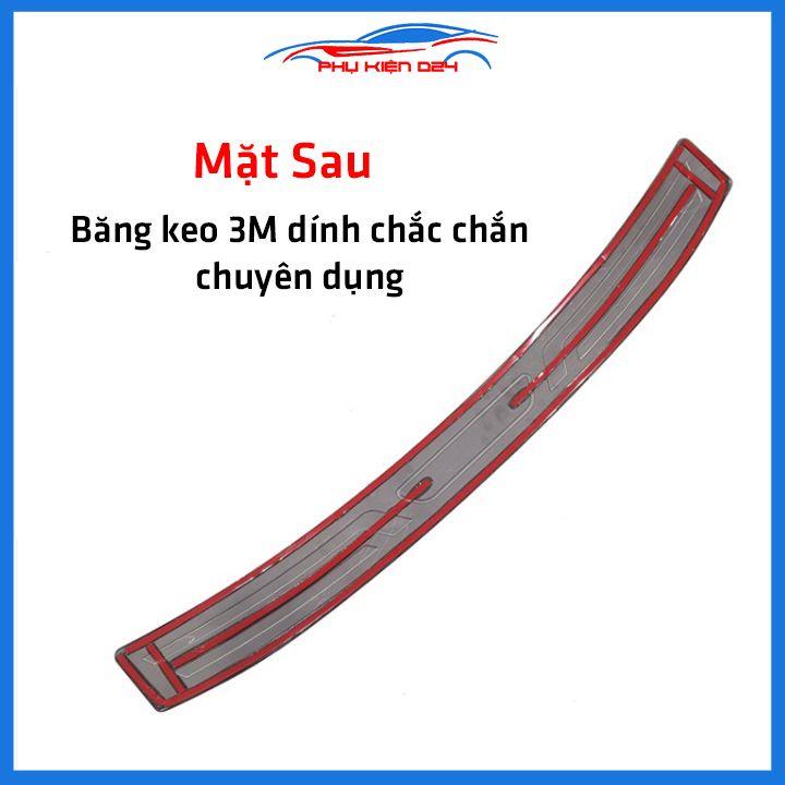 Ốp chống trầy cốp Accent 2021-2022 thép không gỉ vân Cacbon bảo vệ xe chống va đập