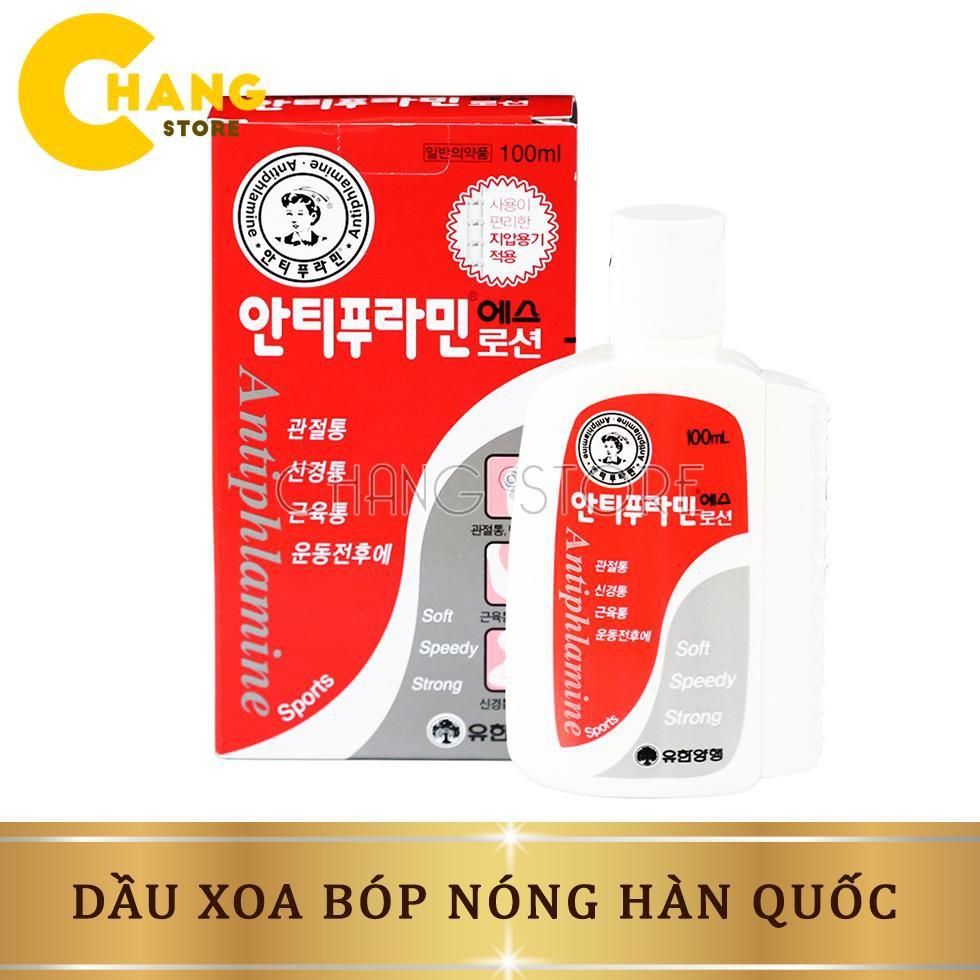 Dầu Nóng Xoa Bóp Antiphlamine từ Hàn Quốc 100ml giảm đau, nhức, ngứa, vết thâm tím hiệu quả