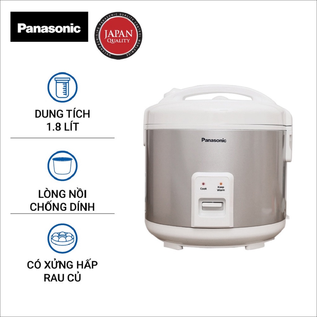 Nồi Cơm Điện Nắp Gài Panasonic SR-MVN18LRAX - Hàng Chính Hãng