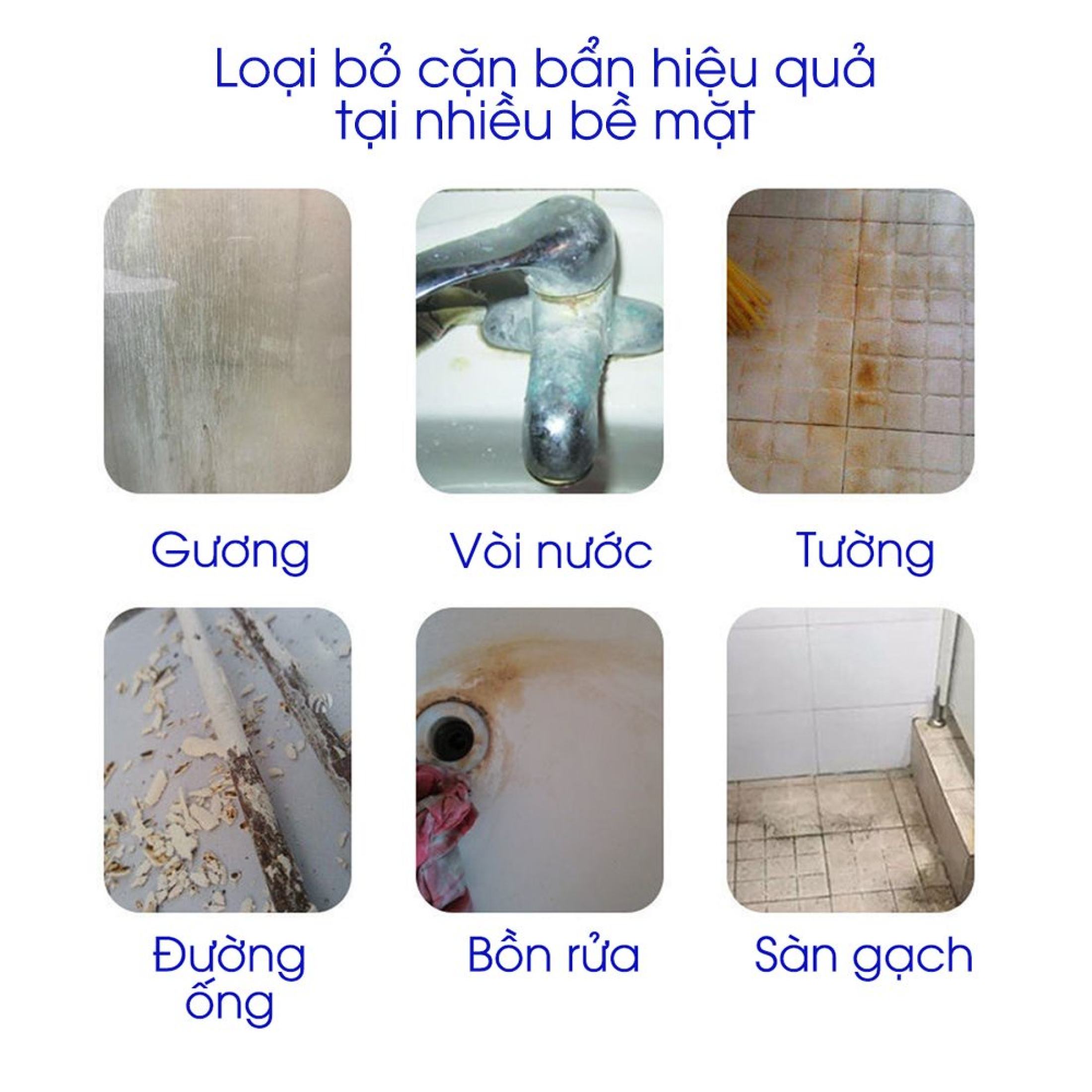 Nước xịt tẩy rửa đa năng nhà tắm, bếp, vòi nước