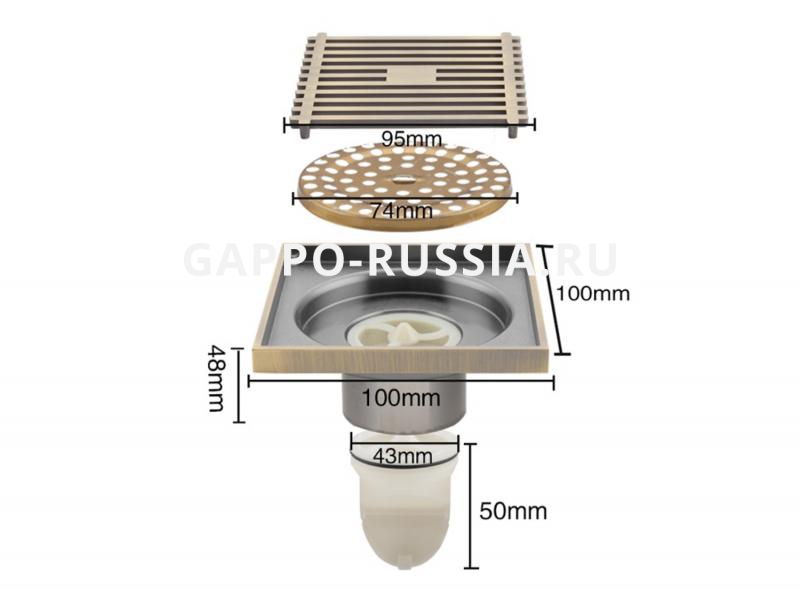 THOÁT SÀN ĐỒNG NGĂN MÙI NHẬP KHẨU NGA GAPPO G81004-4