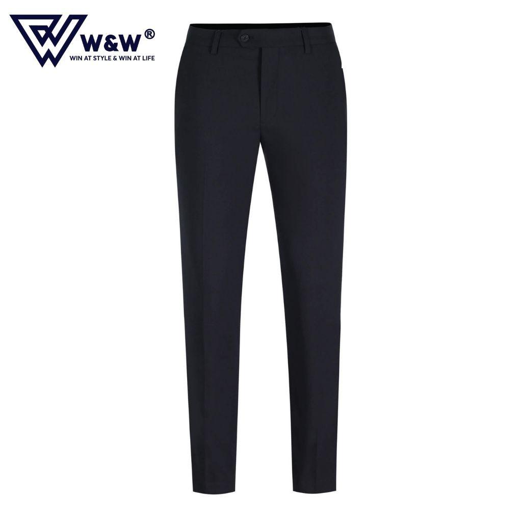 Quần Tây Nam W&amp;W Dáng Slim Fit Chất Vải Cao Cấp, Bền Màu, Mềm Mại, Thông Thoáng, Chuẩn Form Ngay Cả Khi Giặt Máy WLP12