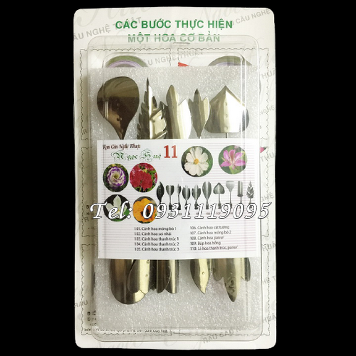 Bộ 10 dụng cụ làm rau câu 3D – Bộ số 11 - Tặng kèm kim nhụy – Mã số 1430