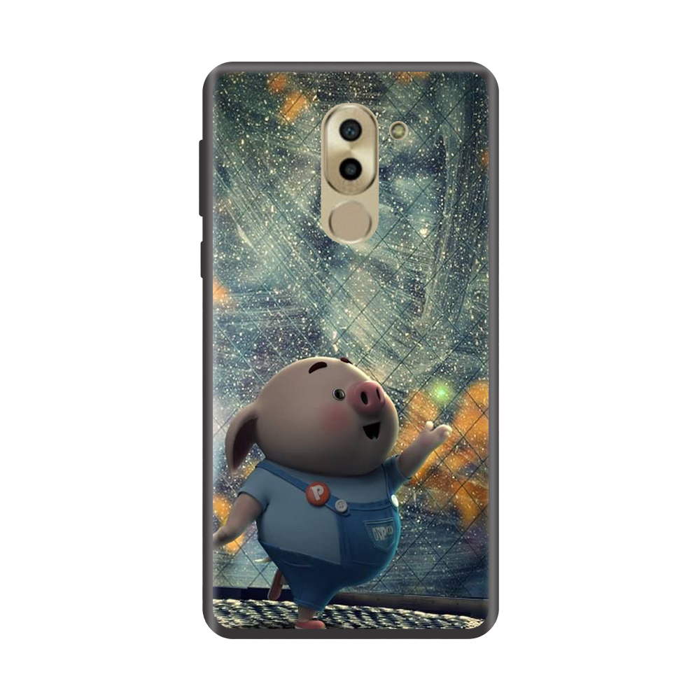 Ốp lưng TPU viền dẻo cho điện thoại HUAWEI GR5 2017 Hình Heo Con Chạy Bộ
