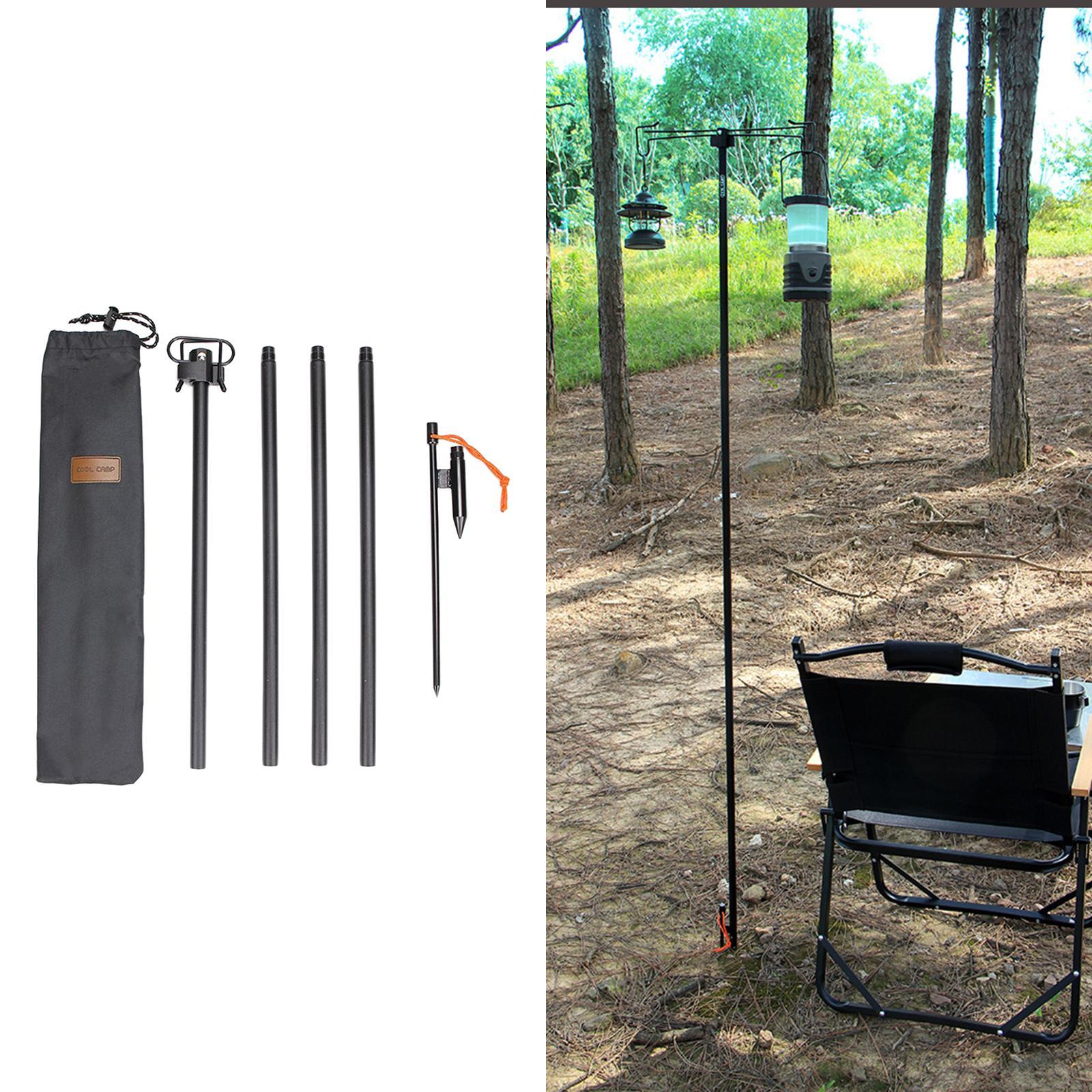 Camping Lantern Stand Foldable Aluminum Alloy Hanger for Picnic BBQ Camping