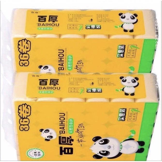 Bịch 36 cuộn giấy gấu trúc vệ sinh BAIHOU - Siêu rẻ