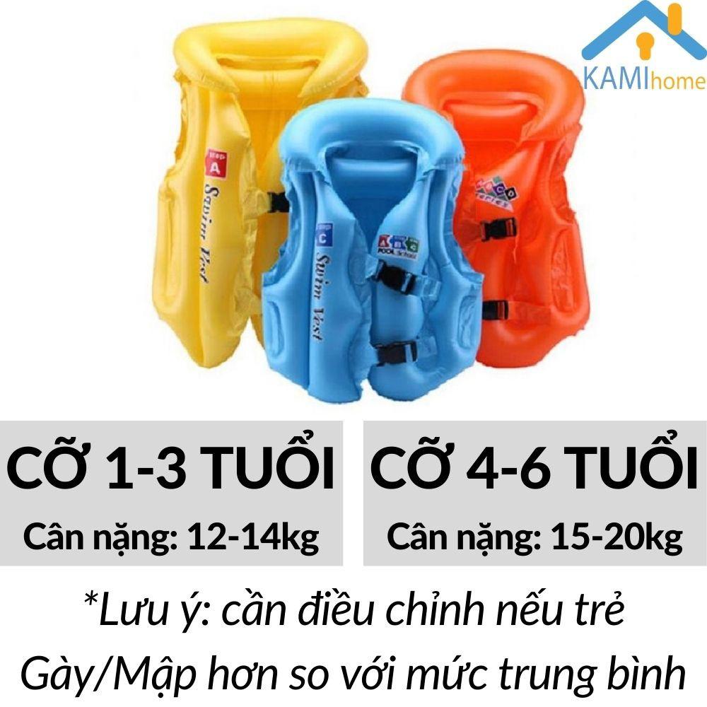 Áo phao tập bơi cho trẻ (Từ 1-6 tuổi) Kèm Kính bơi đủ màu cho bé trai và bé gái mã 50023