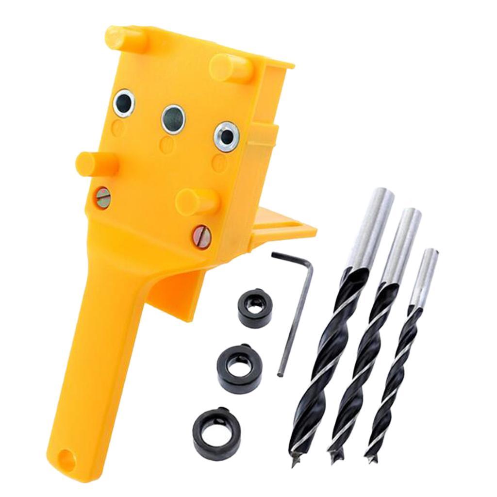 2 Set Woodworking Pocket Hole Jig Kit, Wood Dowel and Drill Bit DIY Tools