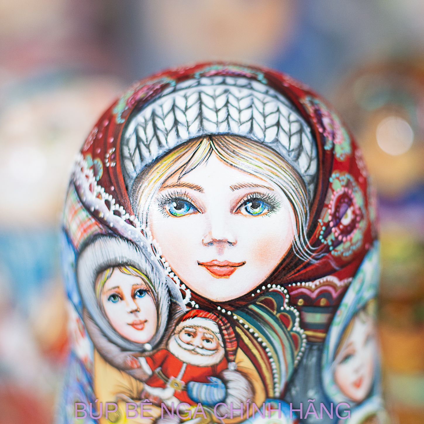 BỘ BÚP BÊ NGA MATRYOSHKA 5 LỚP 20CM HOA VĂN "CÔ BÉ MÙA ĐÔNG" CỰC ĐẸP VÀ PHONG CÁCH, CÁ TÍNH