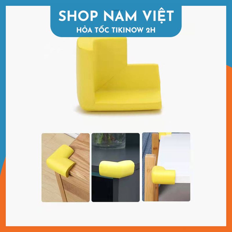 Set 4 Miếng Xốp Bọc Cạnh Bàn, Bịt Góc Tủ Bảo Vệ An Toàn Cho Bé