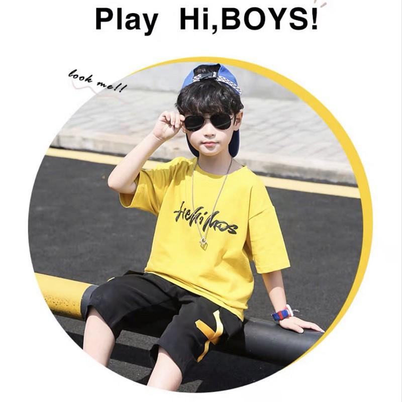 Bộ đồ bé trai Con Xinh cotton HIPHOP set quần áo trẻ em từ 5 đến 14 tuổi