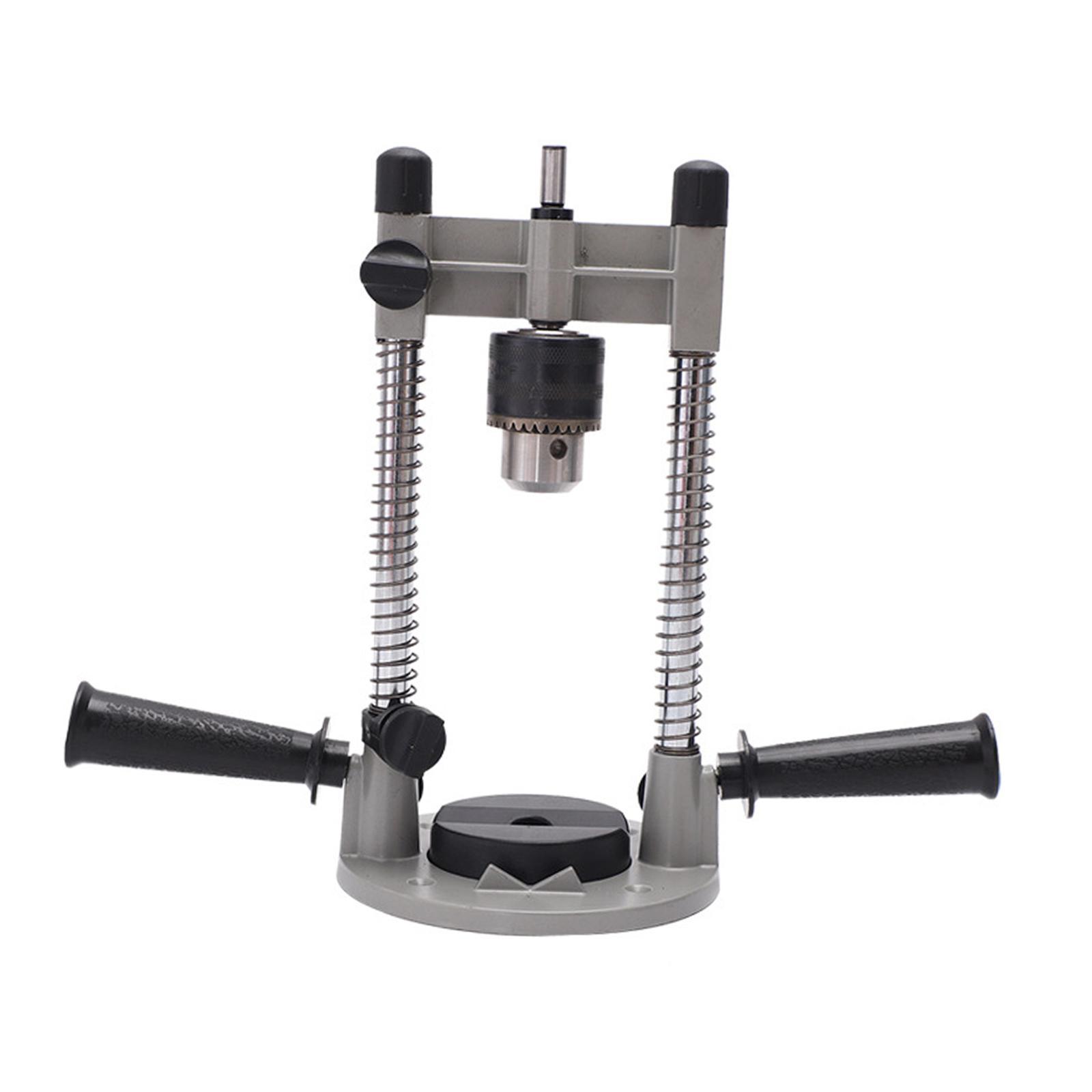 Drill Press Stand, Multi Angle Drill Guide Attachment with 8mm Chuck, Adjustable Angle Drill Holder for 1/2in 1/4in or 3/8in Drills