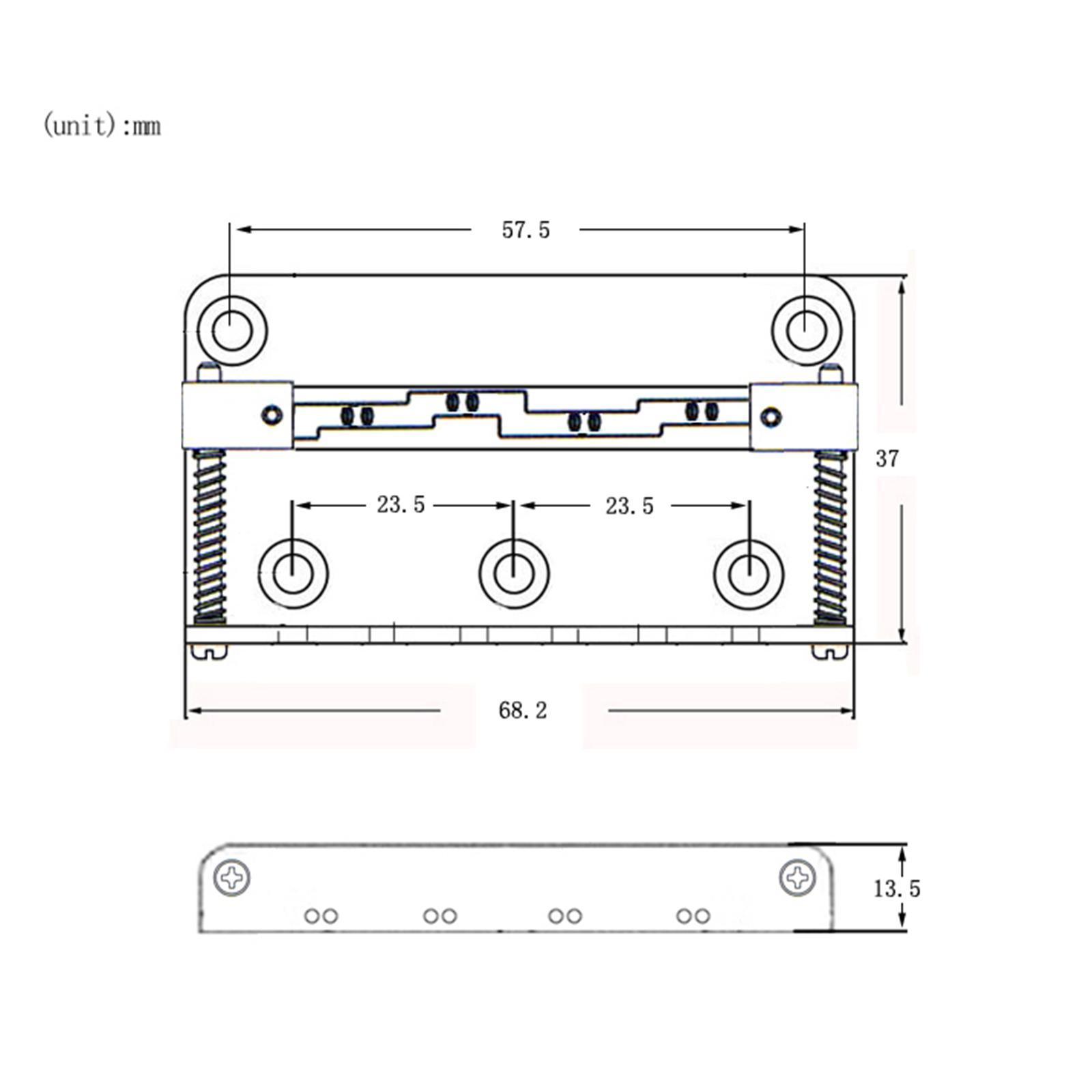 Zinc Alloy Mandolin Guitar Tailpiece for 8 String Mandolin Replacement Parts