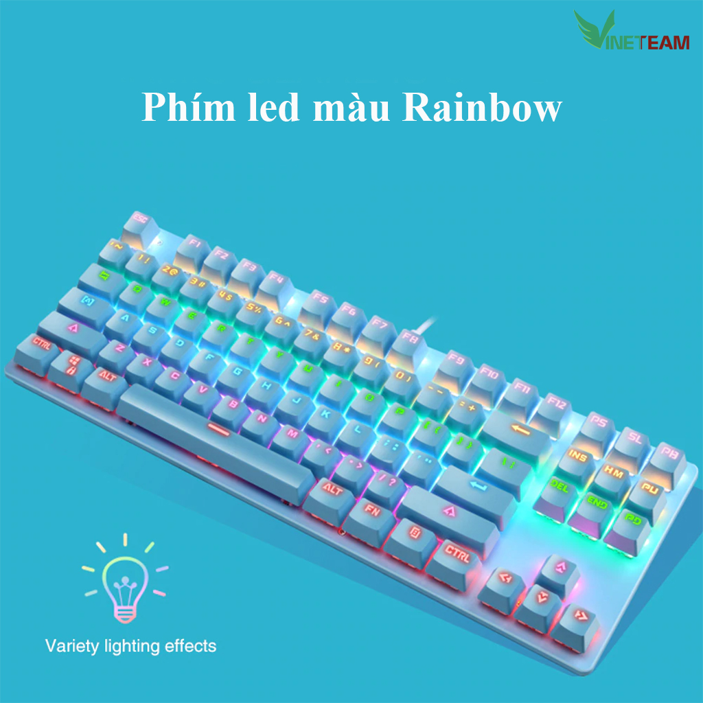 Bàn Phím Cơ Máy Tính Crack K550 Led Đổi Màu Nhiểu Chế Độ Khác Nhau, Blue Switch Chơi Game Dùng Văn Phòng Cực Đã - hàng nhập khẩu