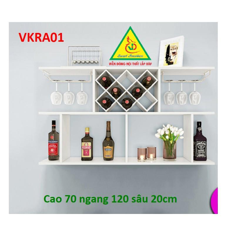 Kệ rượu trang trí treo tường VKRA01A