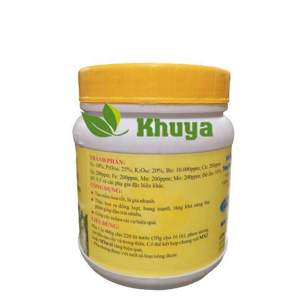 Phân bón lá hỗn hợp NPK MX F Bo 400gr Ra hoa cực mạnh Cây ăn trái