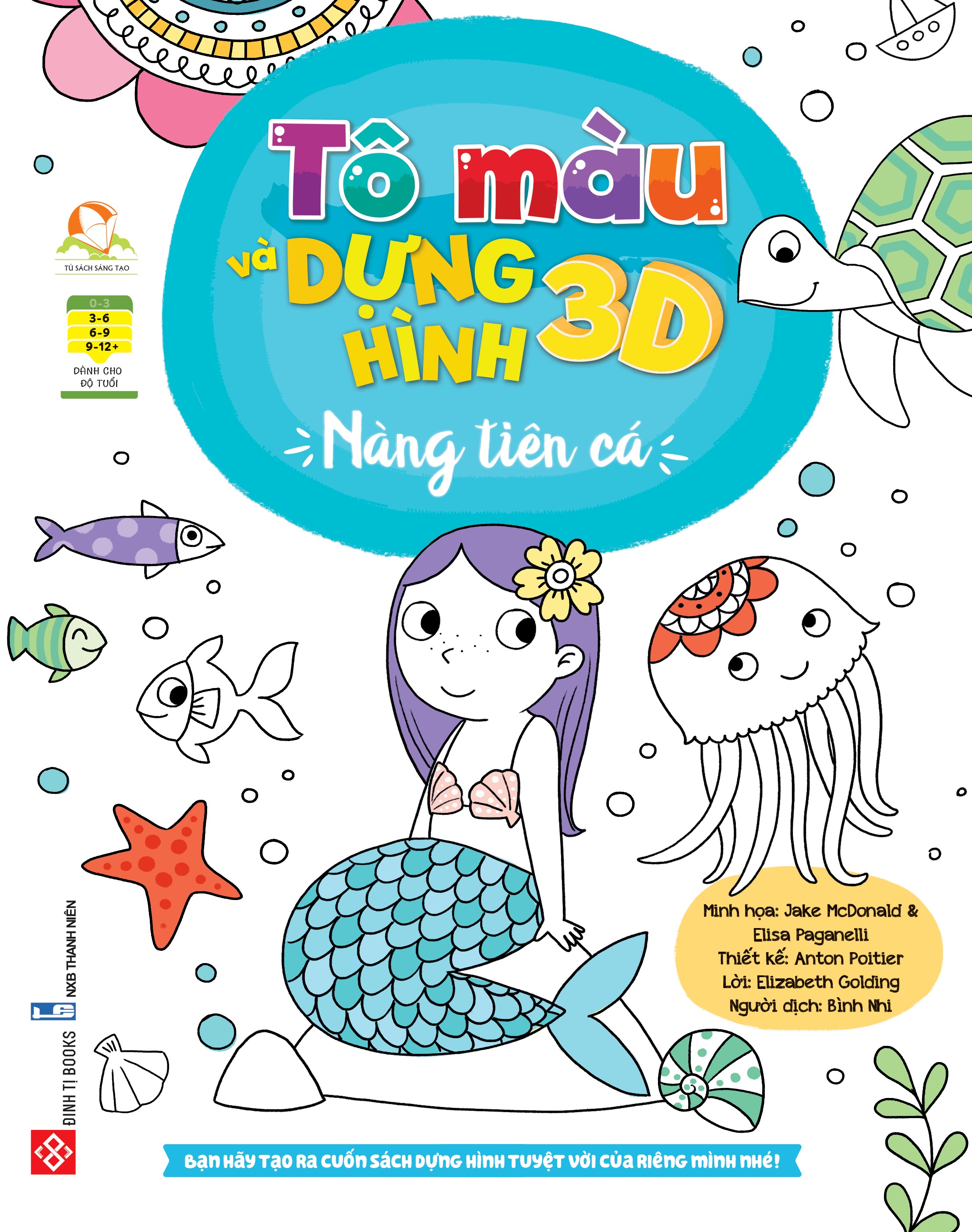 Tô màu và dựng hình 3D - Nàng tiên cá