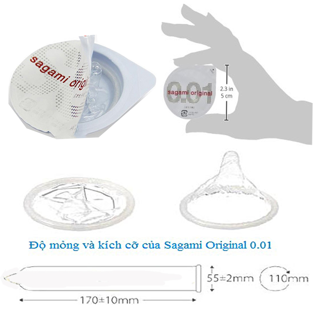 Bao cao su Sagami Original 0.01 (Hộp 1)