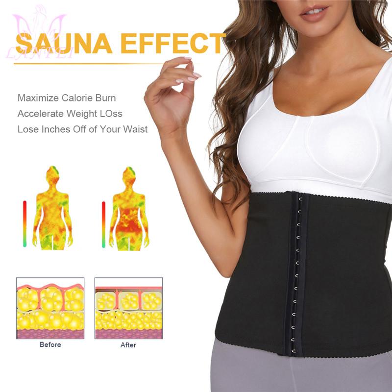 LANFEI Nữ Eo Huấn Luyện Cơ Bụng Femme Tập Toàn Thân Xông Hơi Mồ Hôi Giảm Béo Móc Đai Corset Tập Luyện Bụng Tập Thể Hình Fajas Định