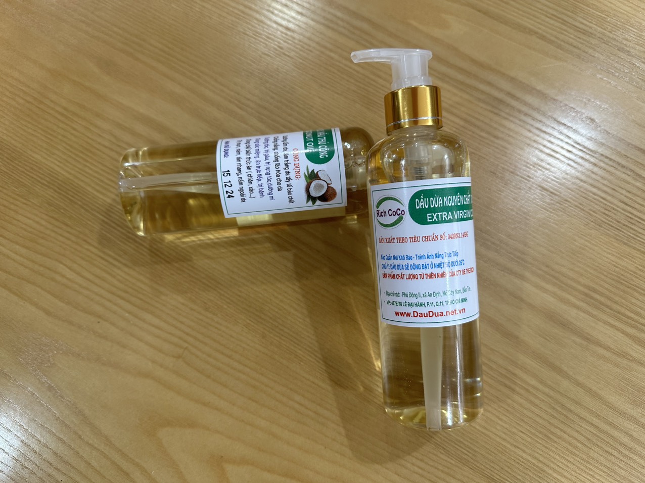 DẦU DỪA 100% NGUYÊN CHẤT BẾN TRE - NẤU THỦ CÔNG – RICH COCO - EXTRA VIRGIN COCONUT OIL - CHAI 300ml