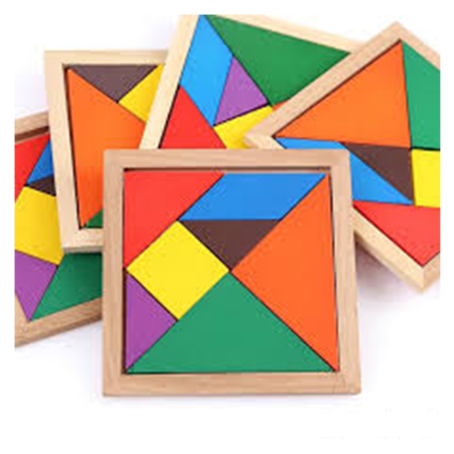 Đồ Chơi Gỗ -  Xếp Hình Trí Uẩn Tangram 7 mảnh