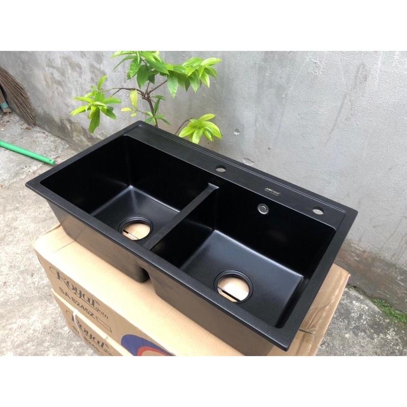 Chậu đá Thach anh78x43.Chậu rửa bát thạch anh