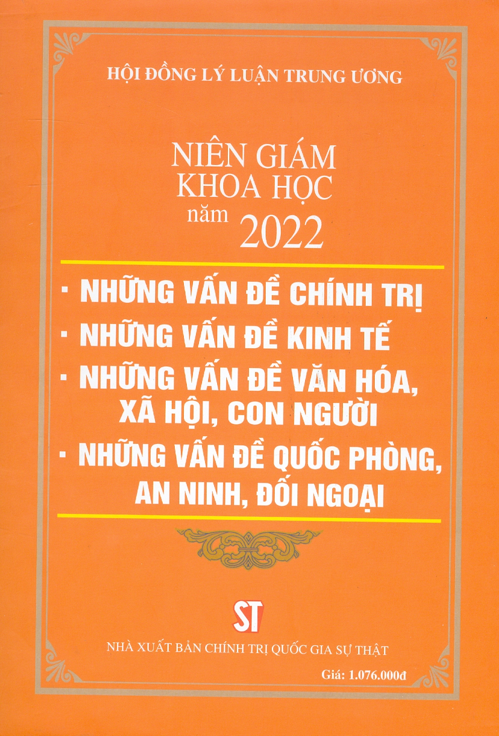 (Boxset trọn bộ 4 tập, bìa cứng) NIÊN GIÁM KHOA HỌC NĂM 2022:Tập I - Những vấn đề về chính trị; Tập II...