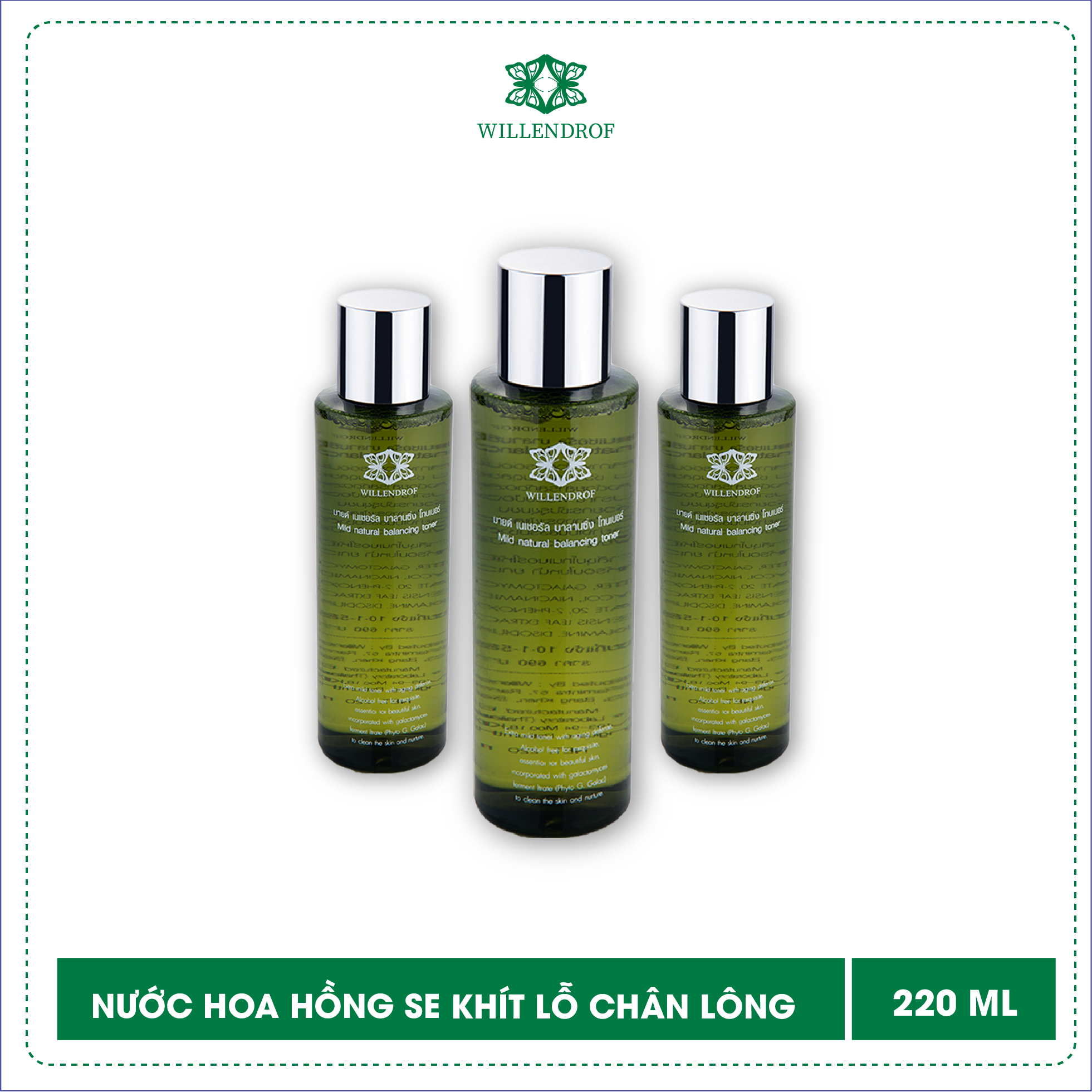 Nước Hoa Hồng Willendrof Cân Bằng PH 220ml