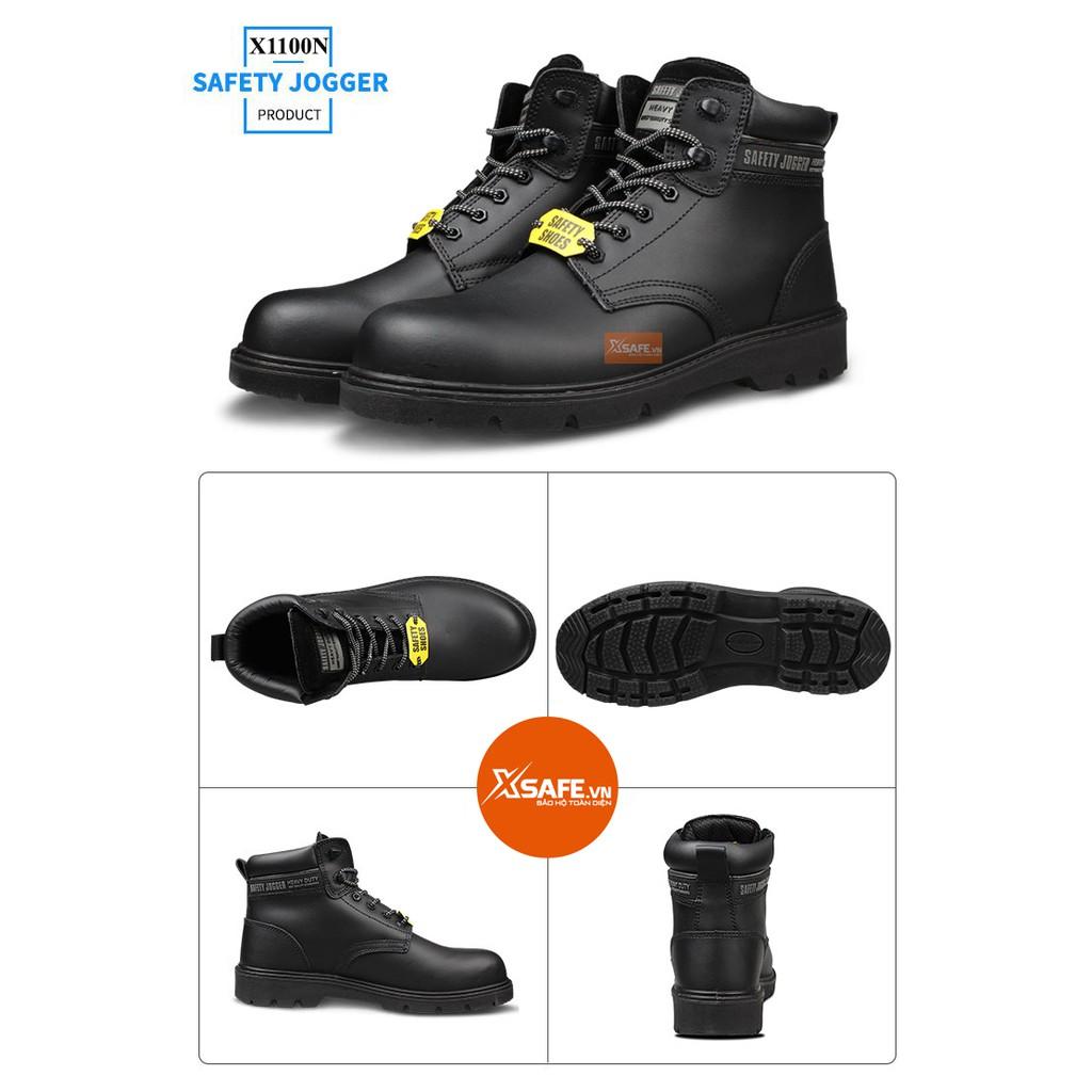 Giày bảo hộ lao động nam Jogger X1100N S3 SRC da bò cao cấp, chống nước, cấu tạo phi kim, chống trượt chuẩn SRC, cổ cao