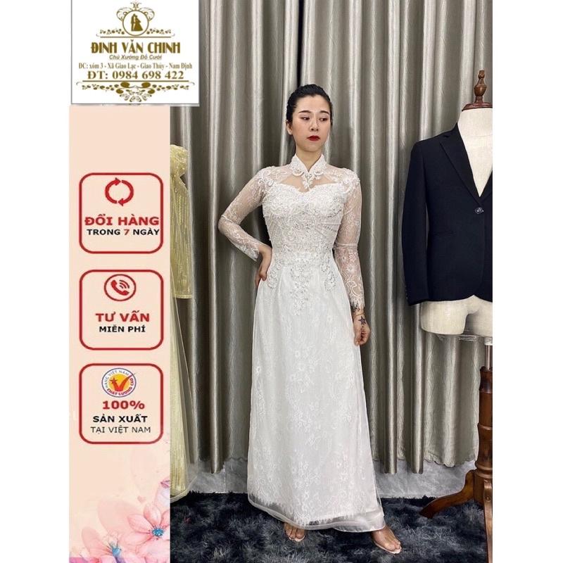 Áo dài cưới renmy trắng_Duy Chinh_ADRM0046_Tông Trắng Tiinh Khôi