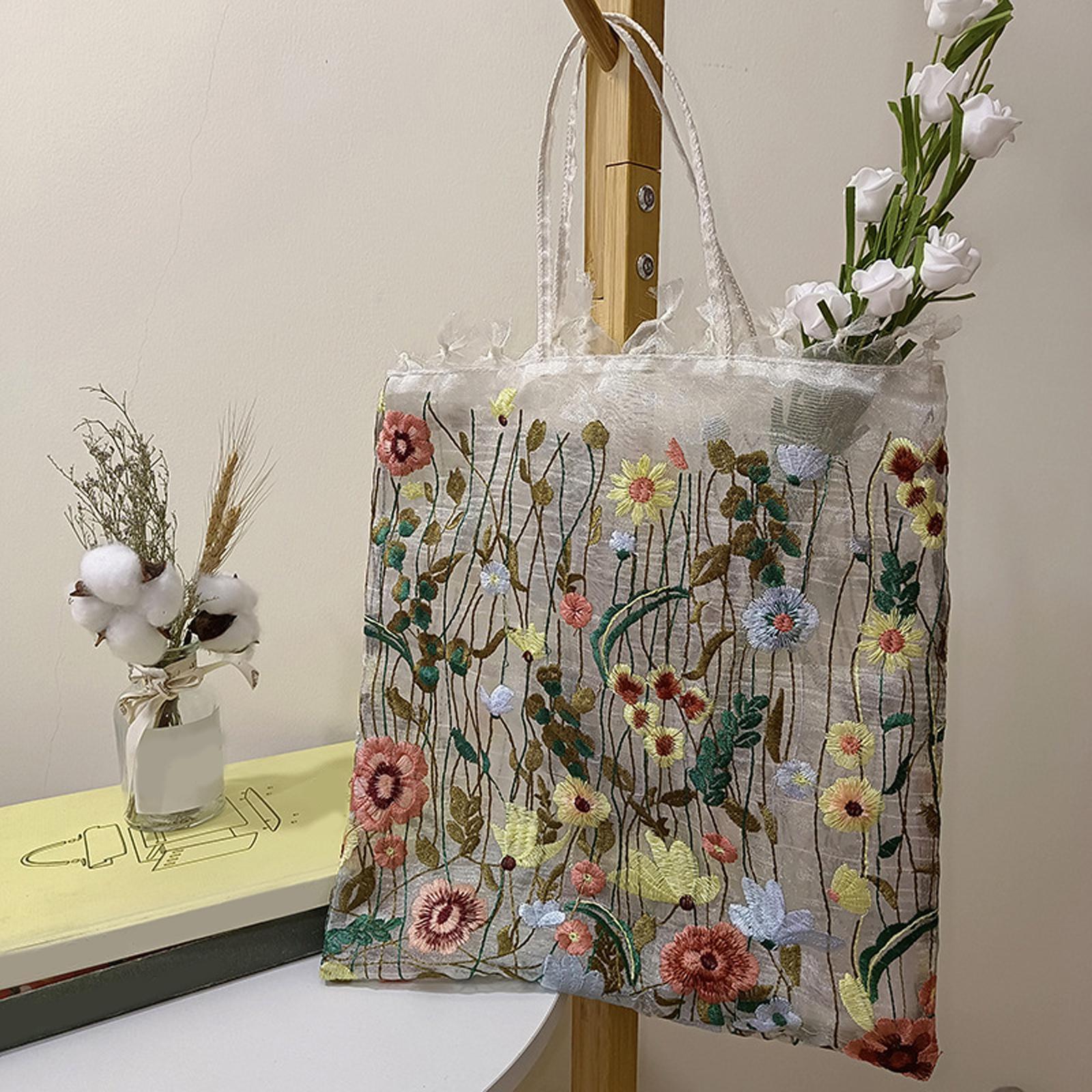 Fashion Embroidered Tote Bag for Shopping Working Traveling