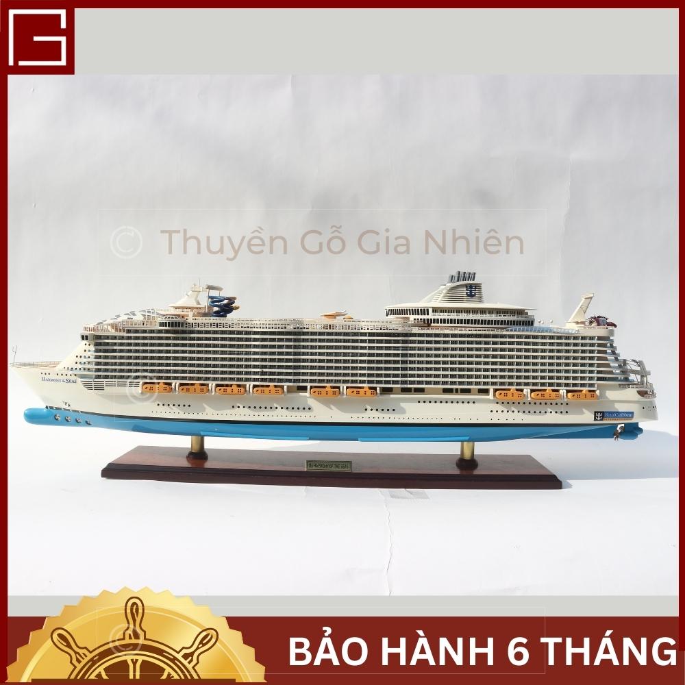 Mô Hình Thuyền Gỗ Trang Trí Phong Thủy Dạng Thuyền Du Lịch HARMONY OF THE SEAS Chính Hãng, Hàng Xuất Khẩu Chất Lượng Cao
