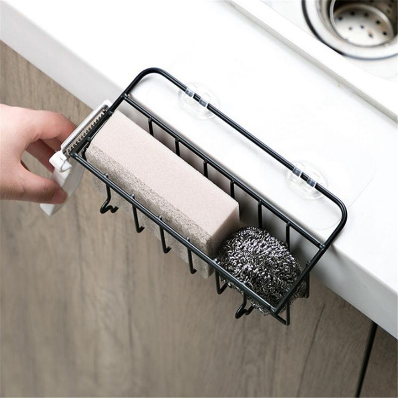 Tự Dính Sắt Tản Áo Giá Đỡ Treo Tường Mút Xốp Thoát Nước Lưu Trữ Kệ Giá Treo Bồn Rửa Chén Phụ Kiện Phòng Tắm Nhà Tổ Chức