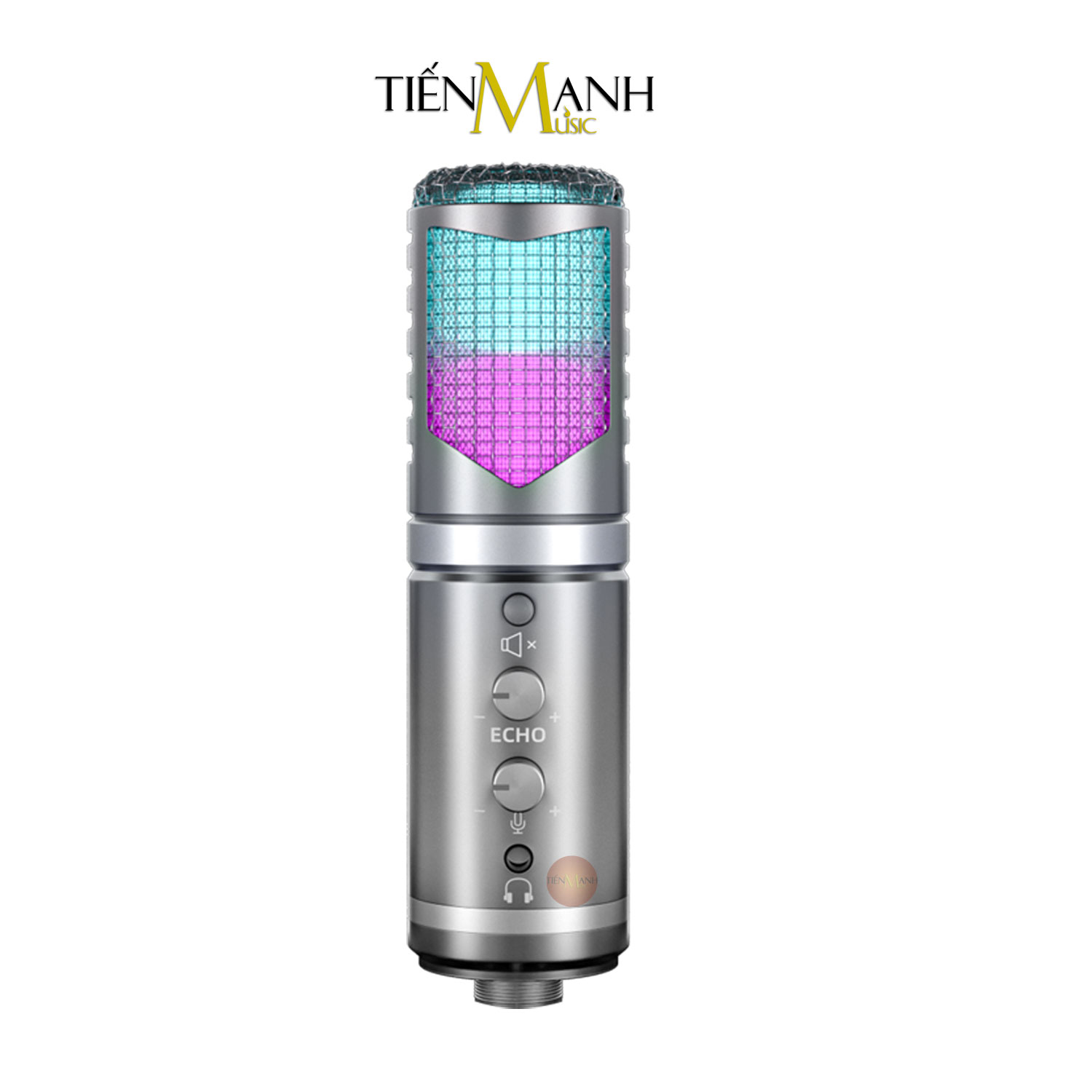 Hình ảnh [Có Echo Vang] Micro USB Đèn Led RGB Dr.Mic DR9 - Mic Thu Âm DR-09 Microphone Cardioid DR09 Podcast, Livestream, Gaming Hàng Chính Hãng - Kèm Móng Gẩy DreamMaker