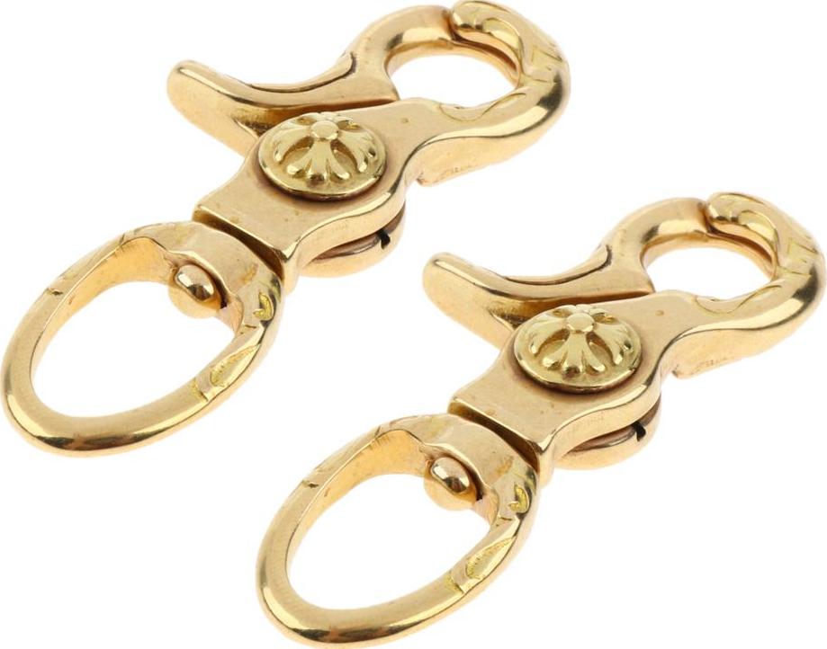 2X Đồng Tôm Hùm Clip Xoay Móc Túi Móc Chìa Khóa Thủ Công Phát Hiện 12 Mm