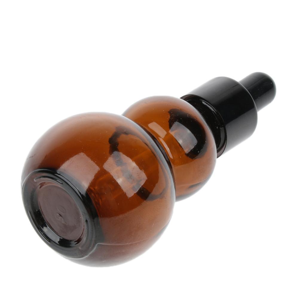 24Pieces Gourd Refillable Glass Dropper Bottles Essential Oil Vial 20ml 30ml