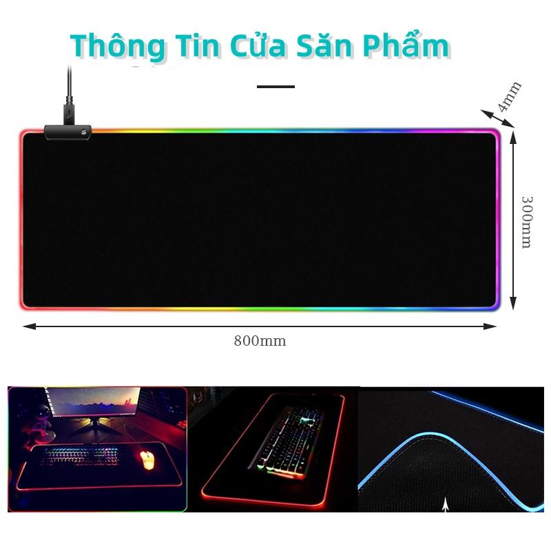 Bàn Phím Đèn LED RGB Lót Chuột Lớn LED Bàn Di Chuột Led Bàn Phím Phát Sáng Tấm Lót Chuột Cỡ Lớn RGB Phát Sáng Nhiều Màu