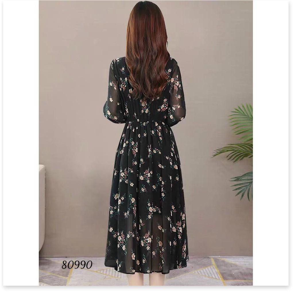 ĐẦM VOAN LỤA HOA DỰ TIỆC DÀNH CHO CÁC QUÝ CÔ THỜI TRANG LANO STORE
