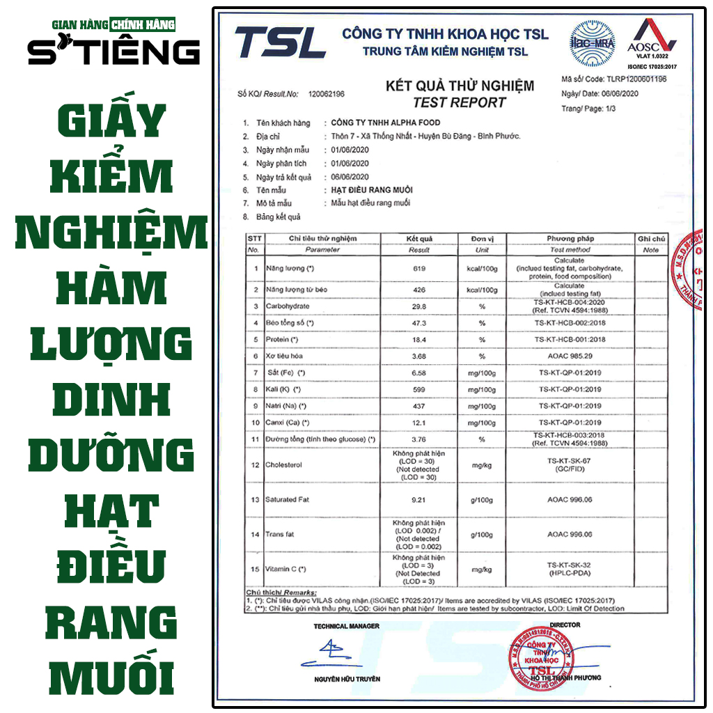 500Gr Hạt Điều Rang Muối Nguyên Hạt S'TIÊNG Túi Zip