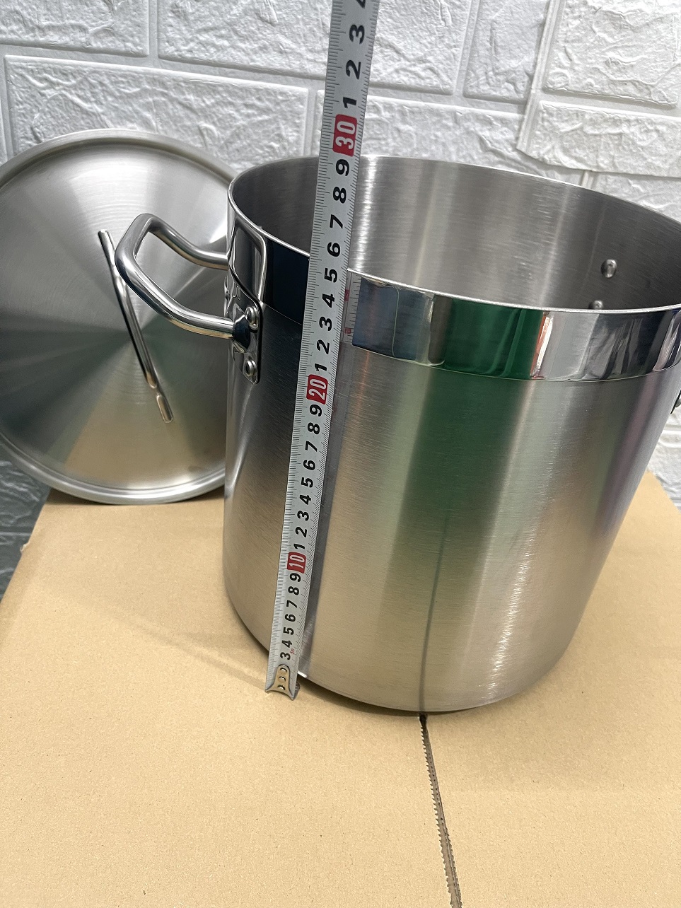 Nồi Inox 2 Quai Cao Cấp 3 Đáy _ Dung Tích: 12 Lít _