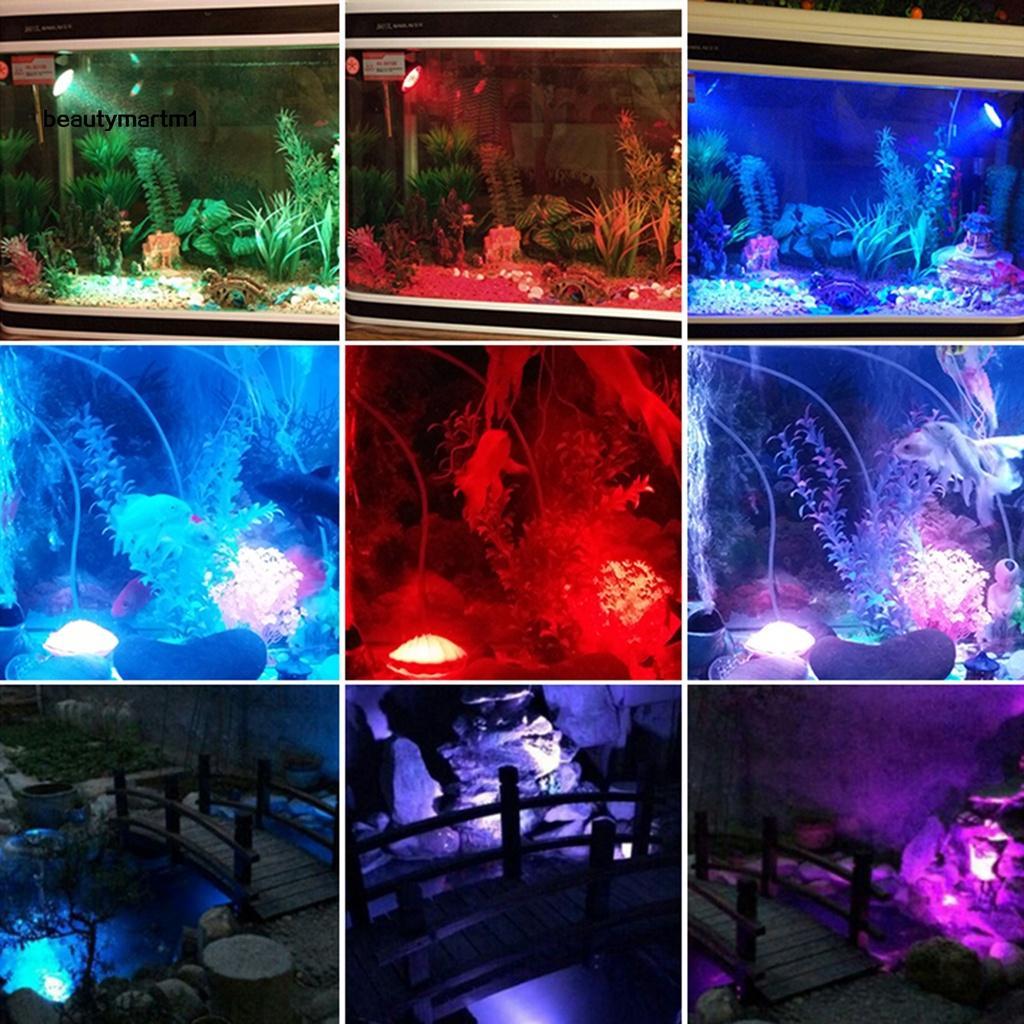 Đèn LED RGB Beautymartm1 Điều Khiển Từ Xa Nhiều Màu Sắc Chống Thấm Nước Trang Trí Bể Cá