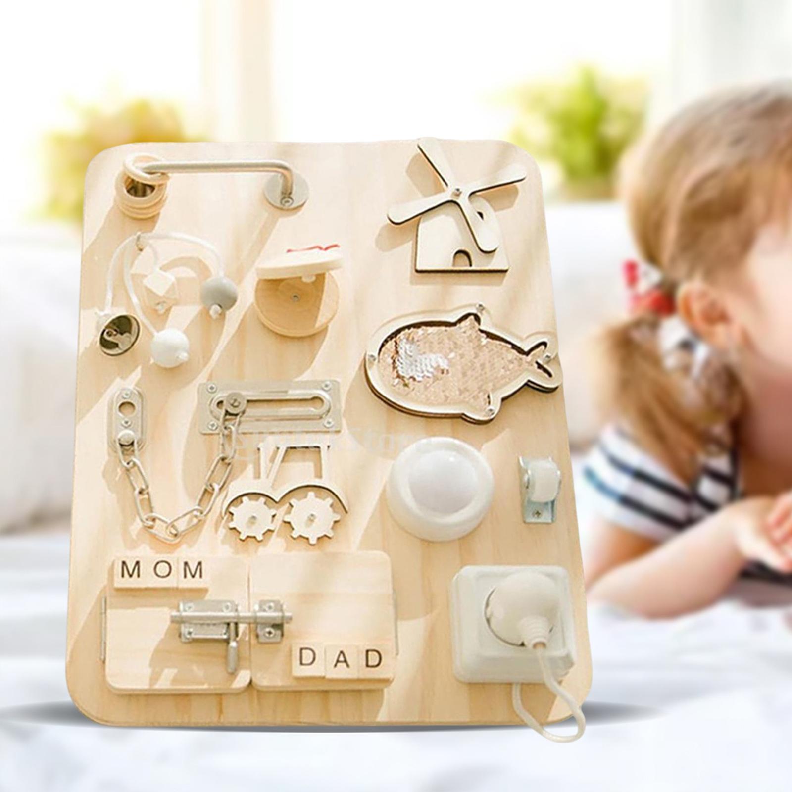 Montessori Toys Busy Board Toddlers Sensory Boards  Wooden for Kids