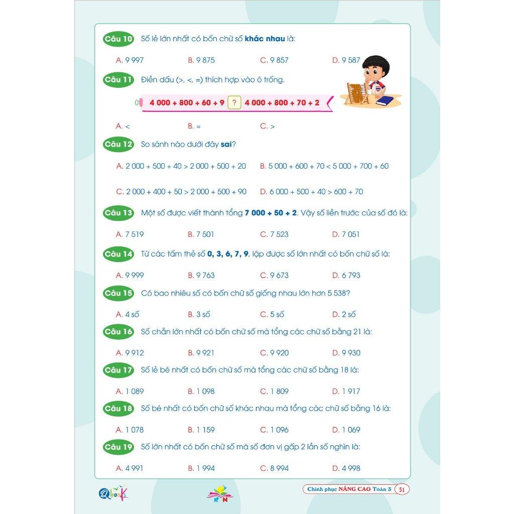 Chinh Phục Nâng Cao Toán Lớp 3 - Kết Nối Tri Thức Với Cuộc Sống - Cả năm ( 1 Cuốn ) - Bản Quyền