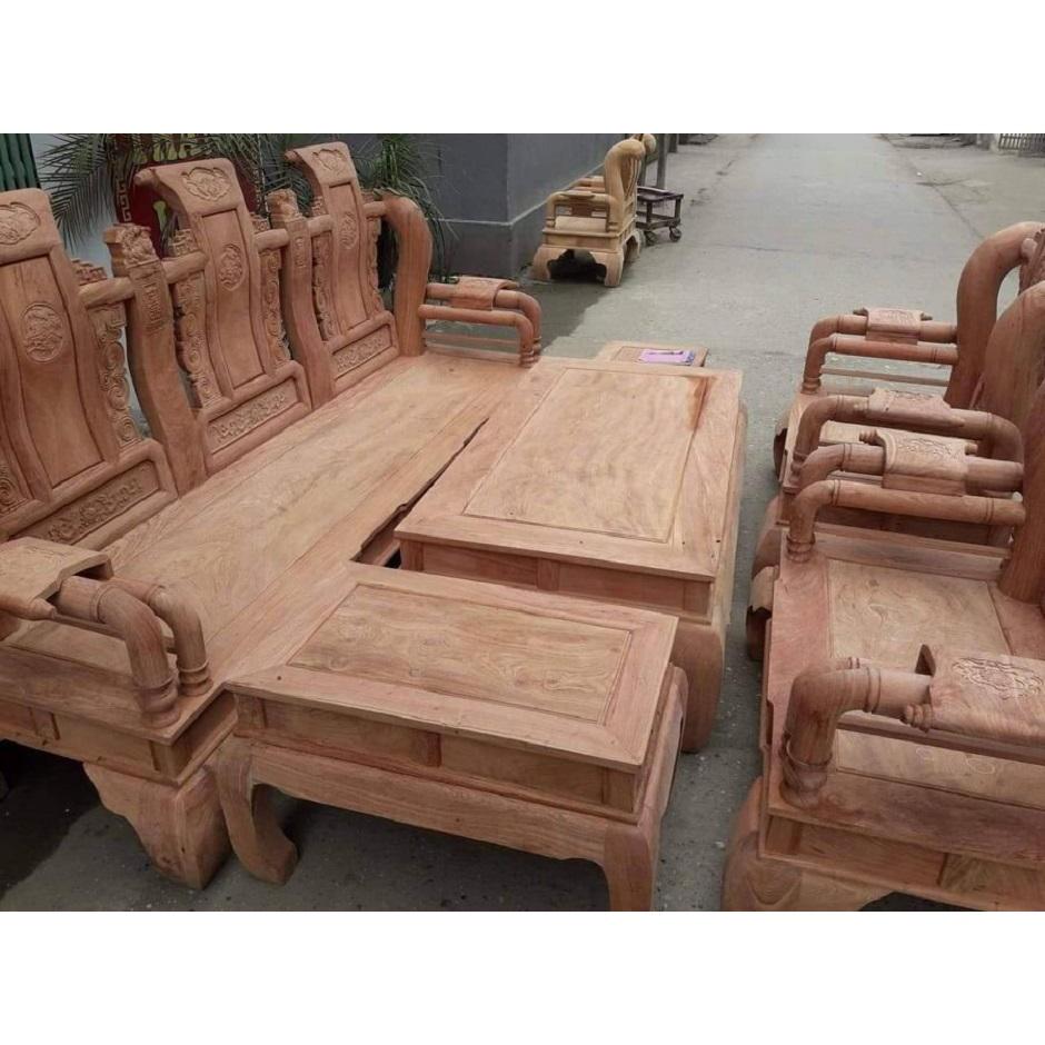 bộ bàn ghế phòng khách tần thủy hoàng gỗ gõ tay 12
